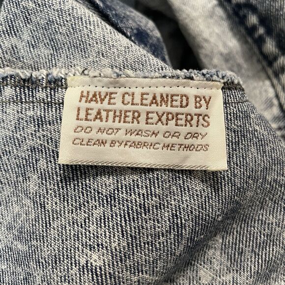 Vintage Opal Jean‎ Jacket Denim Wolf Moon Cactus Fringe Western NWT 80s 90s RARE - Picture 11 of 14